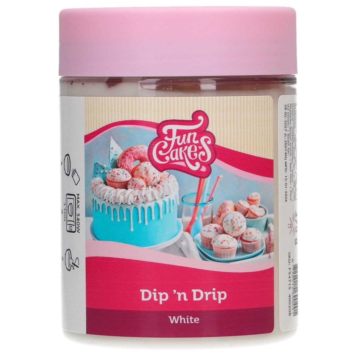 FunCakes Dip'n Drip Blanc 375 g