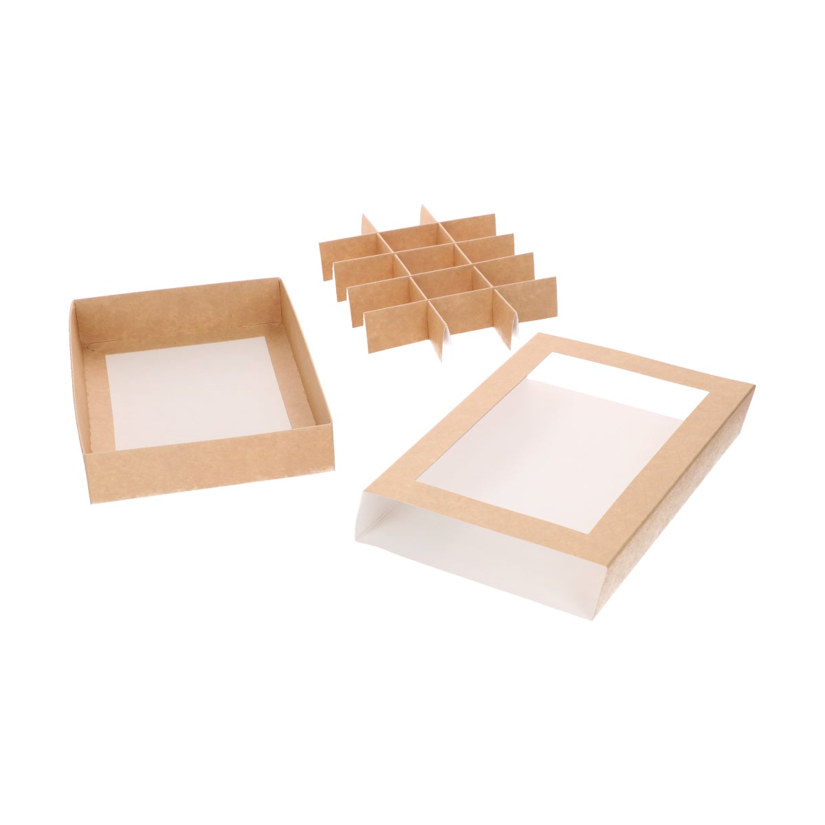 FunCakes Boîte aux Lettres Chocolat Kraft/Blanc 20x14x3,5cm pk/10