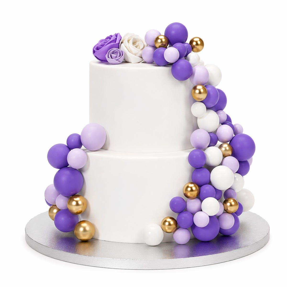 Simply Making Boules Décoratives Violet Ombre & Or pk/32