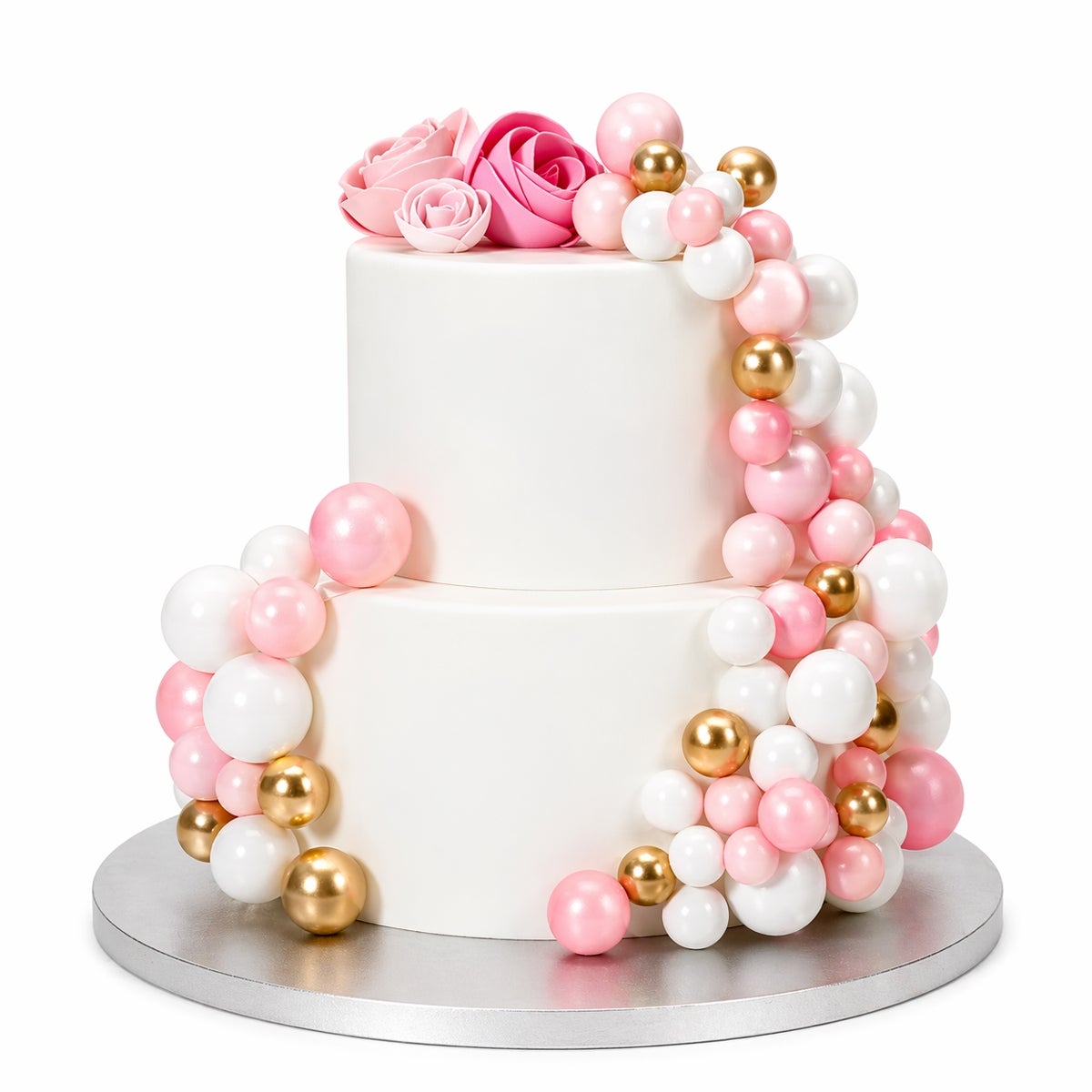 Simply Making Boules Décoratives Rose Ombre & Or pk/32