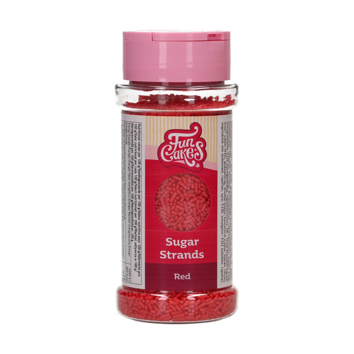 FunCakes Sugar Strands Rouge 80g