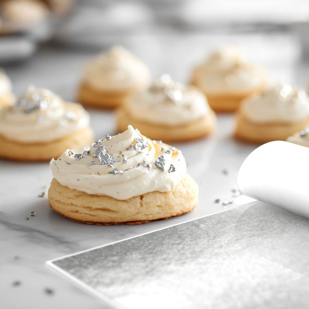 Sugarflair Feuille Argent Transfert