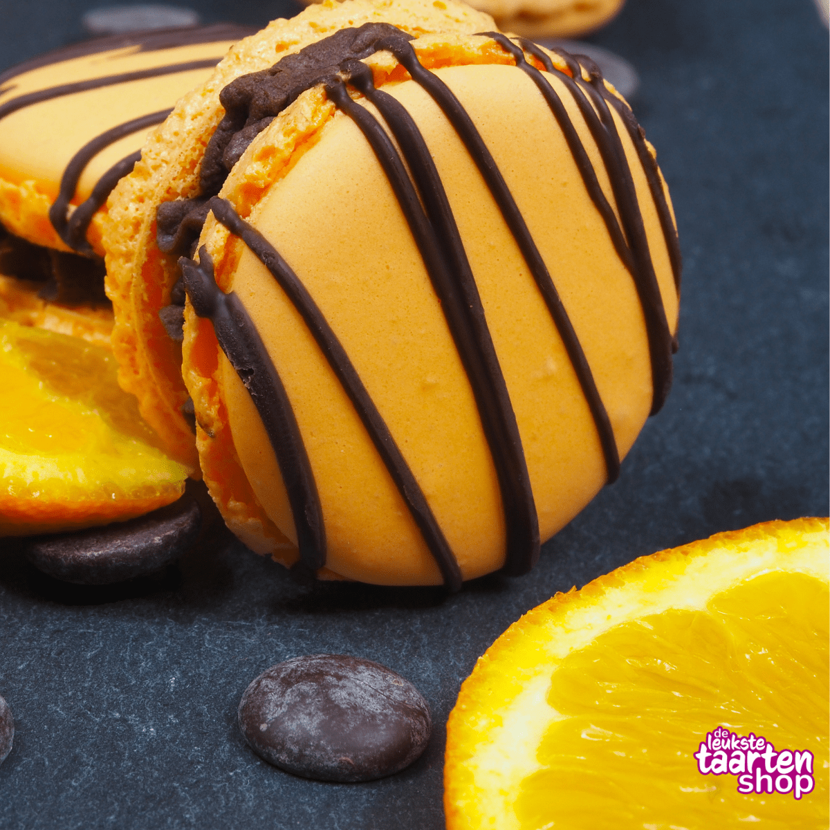 Sinaasappel Ganache Macarons