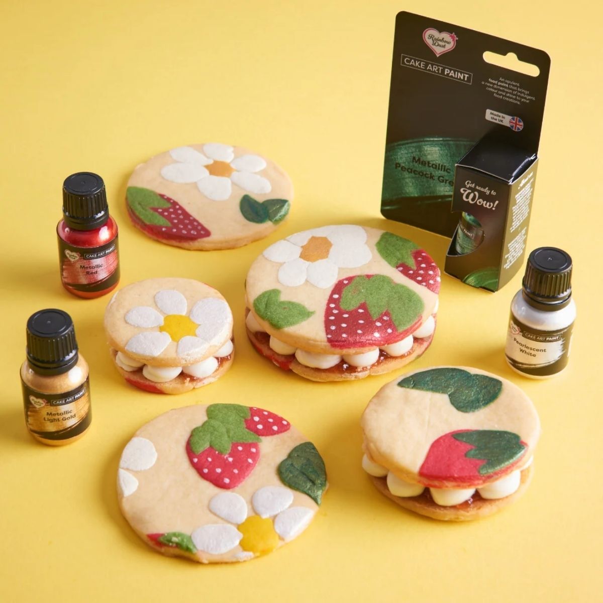 Rainbow Dust Cake Art Paint Metallic Paint Noir 25g