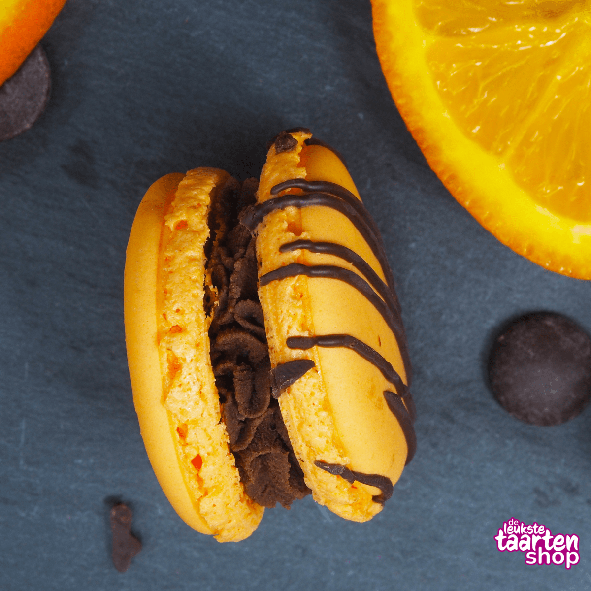 Sinaasappel Ganache Macarons