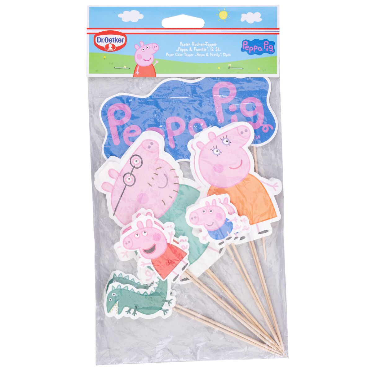 Dr. Oetker Peppa Pig & Family - Décorations pour Gâteau pc/12