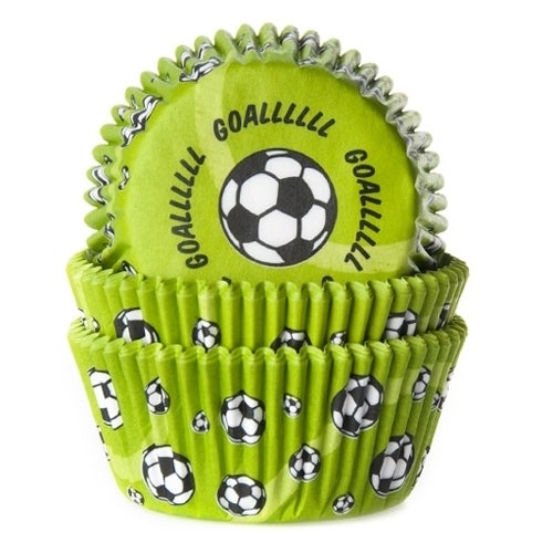 House of Marie Baking cups Soccer Green - pk/50