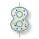 PME Large Candle Blue Number 8