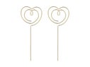 PartyDeco Topper Cœur Ouvert 2 pcs - Or