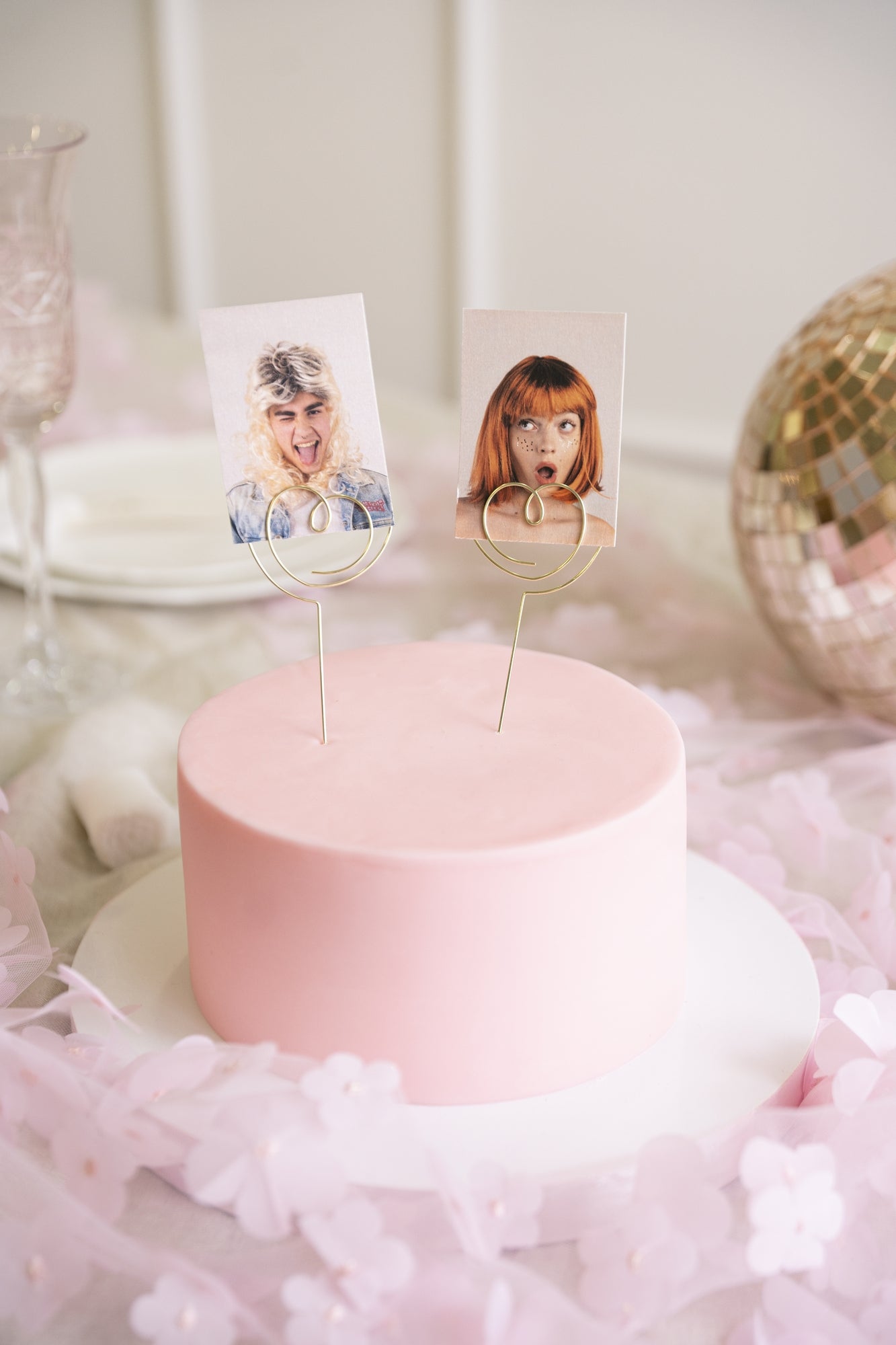 PartyDeco Topper Cœur Ouvert 2 pcs - Or