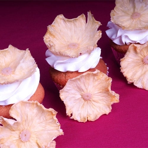 Ananasbloem-cupcakes