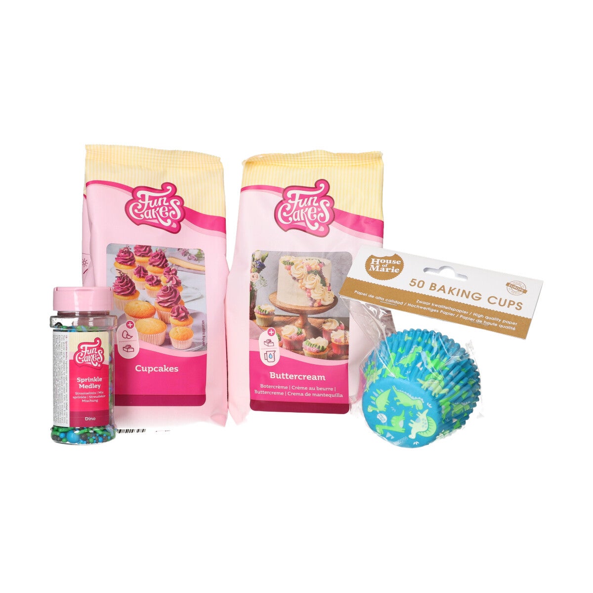 Paquet de cuisson de cupcakes Dino