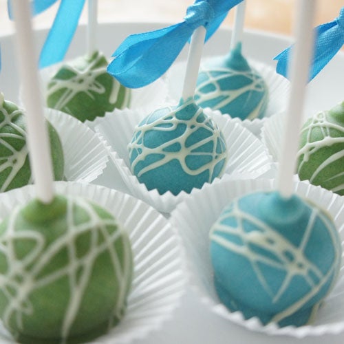 Blauwe & groene pops