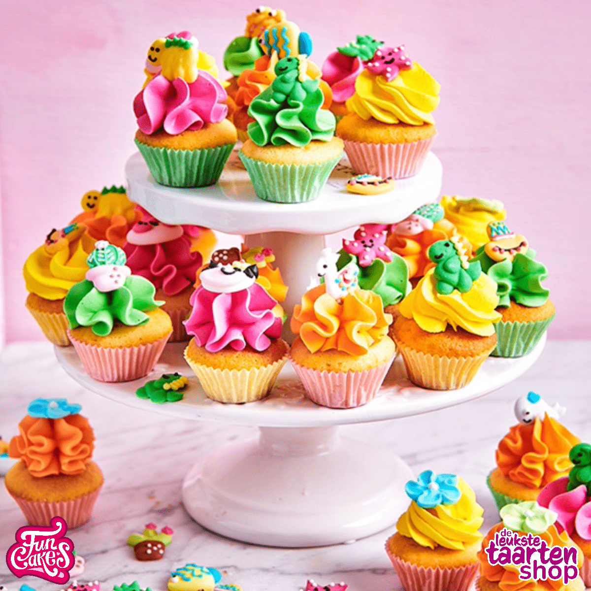 Mini Cupcakes met Suikerdecoraties