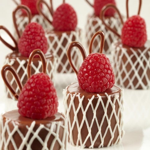 Chocolade marshmallows met frambozen