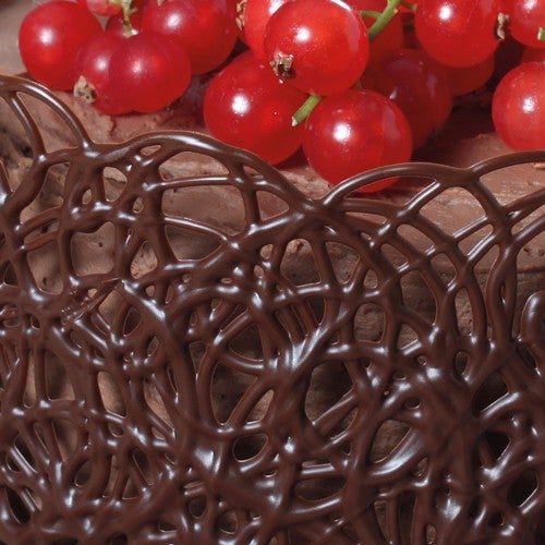 Chocolade taart met filigrain 
