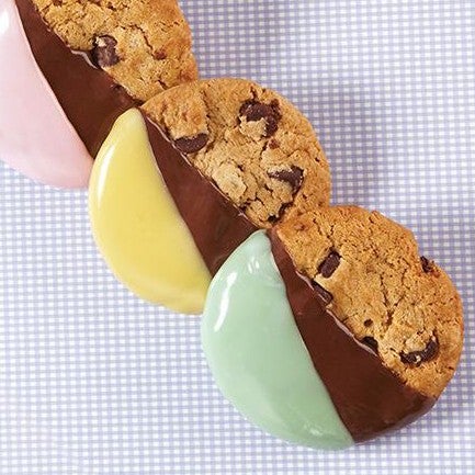 Dipped chocolate chip cookies