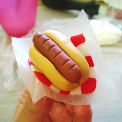 Hotdog topper voor 12 cupcakes
