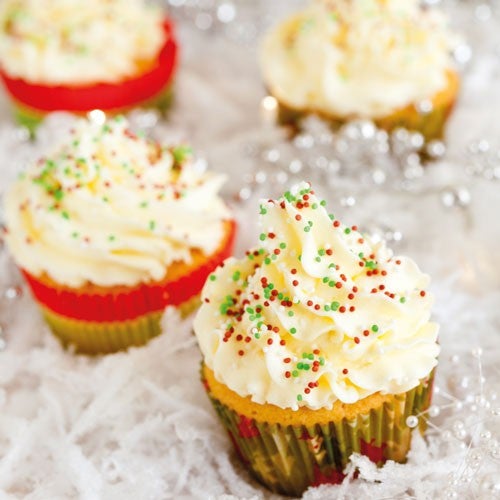 Kerstcupcakes met toef
