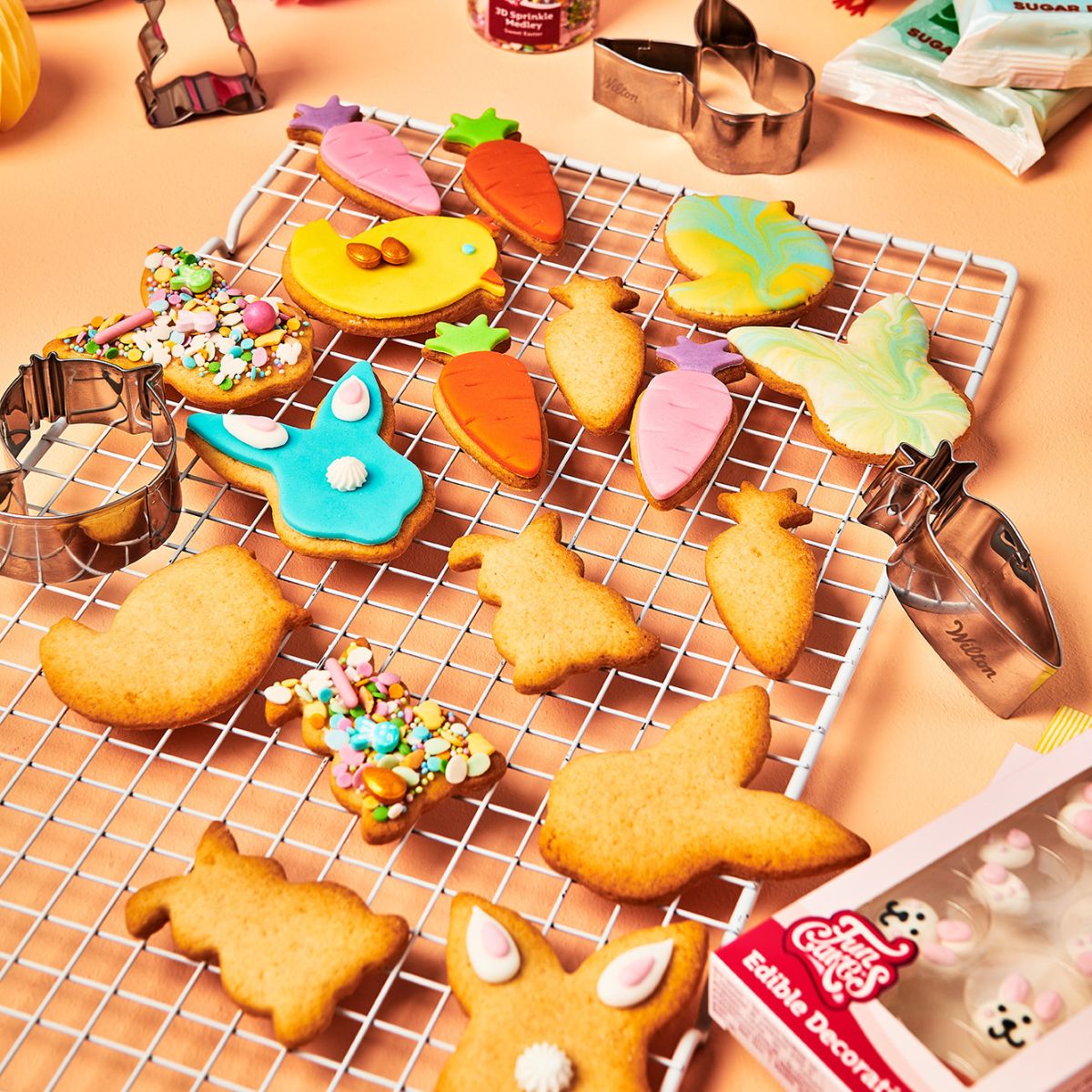 Paaskoekjes met fondant en royal icing