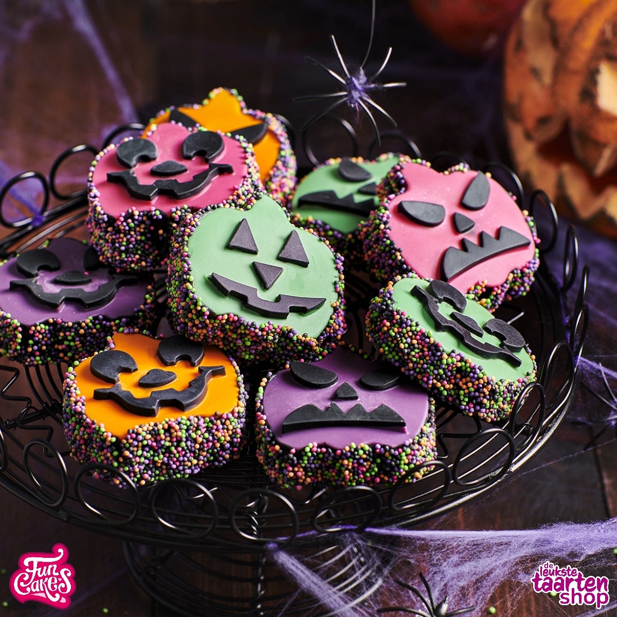 Halloween Pompoenhoofd Cakejes