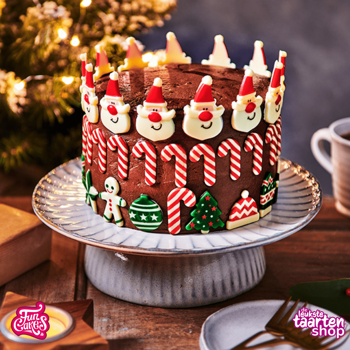 Chocolade Kersttaart