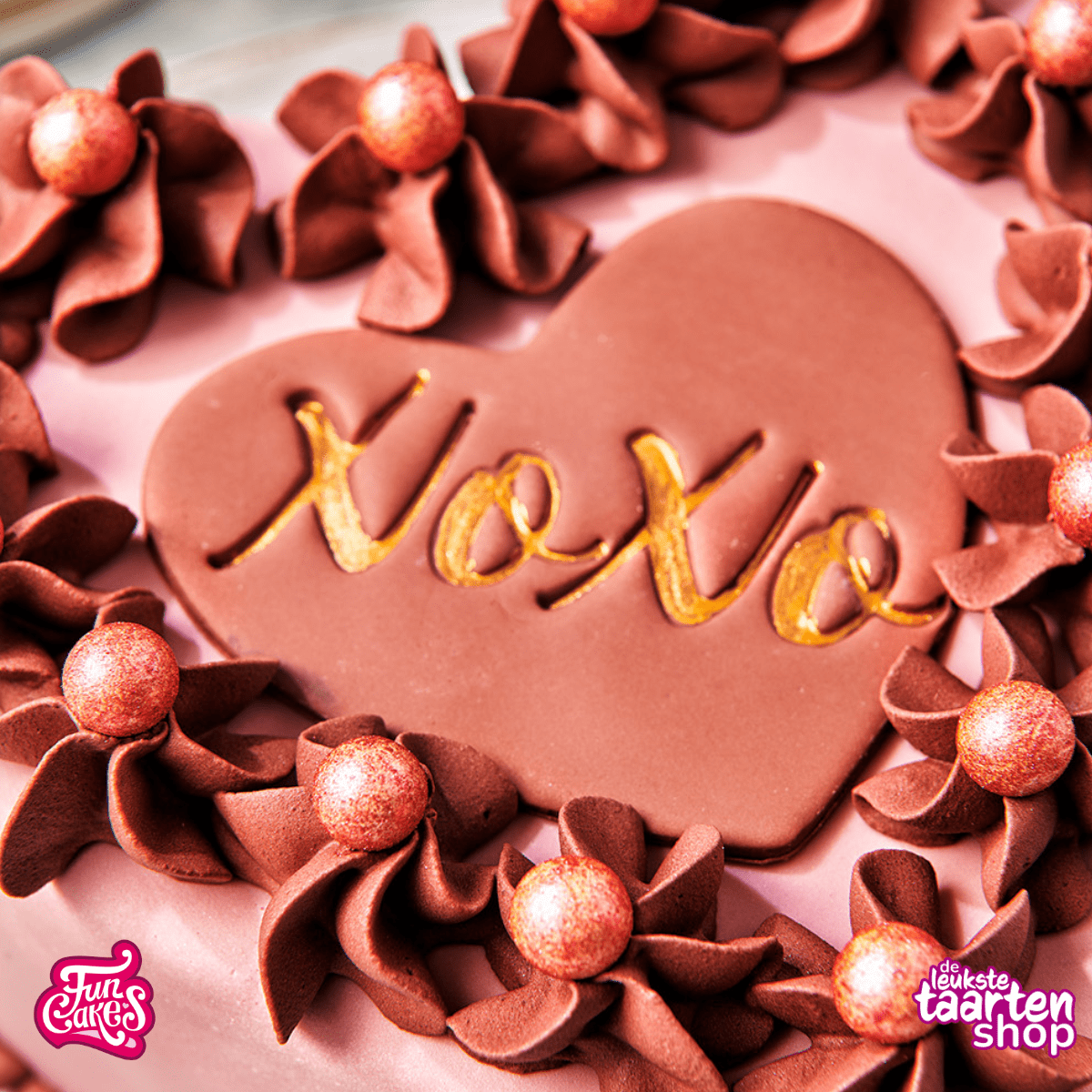 Valentijn Hartjes Taart Roze