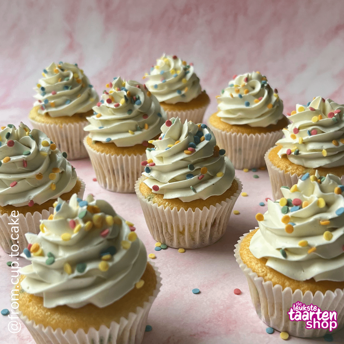 Feestelijke Confetti Cupcakes 