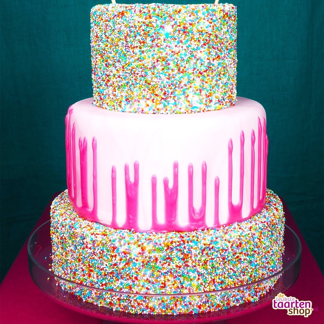 Reverse drip cake