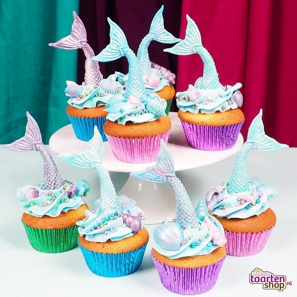 Mermaid cupcakes - Bakken voor kinderen