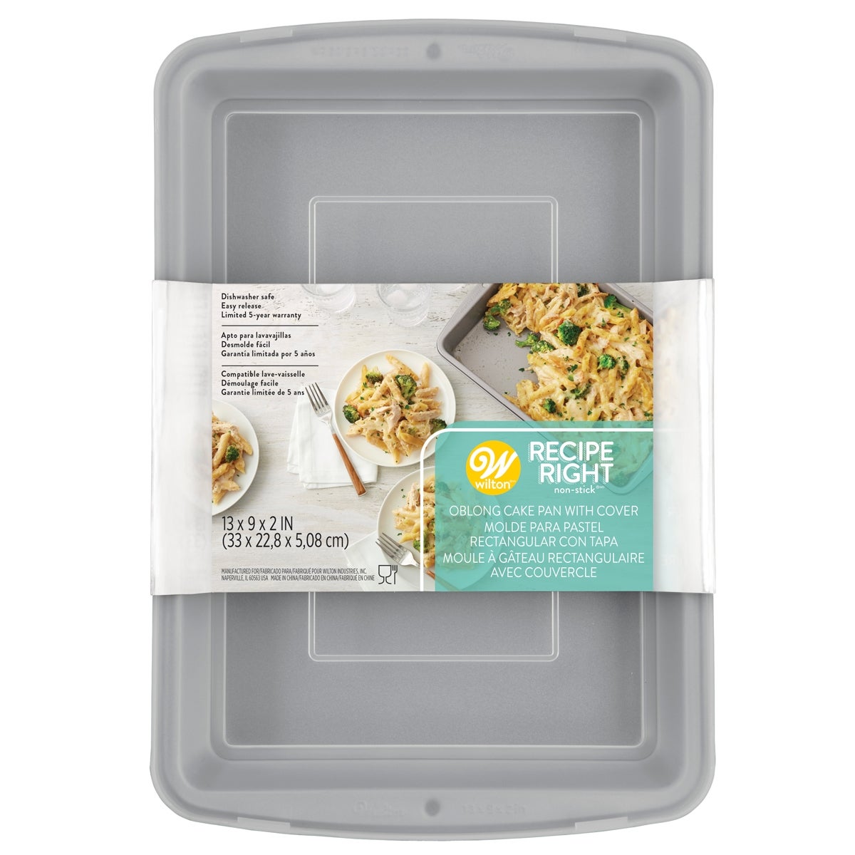 Wilton Recipe Right Moule Rectangulaire avec Couvercle 32,5x22,5x5cm