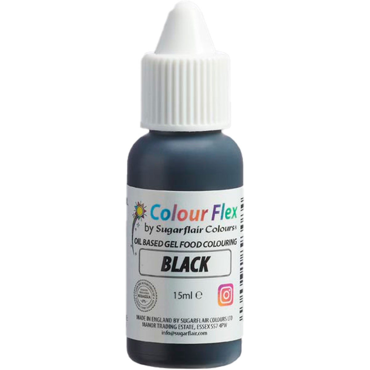 Sugarflair Colourflex Black 15ml