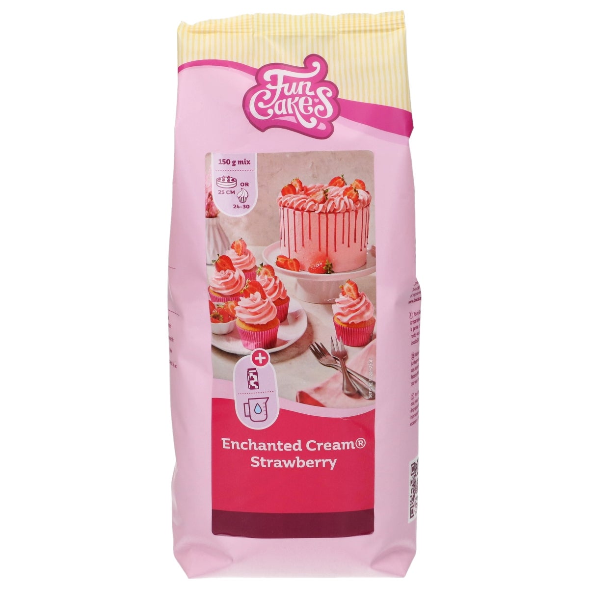 FunCakes Préparation pour Enchanted Cream® Fraise 900g