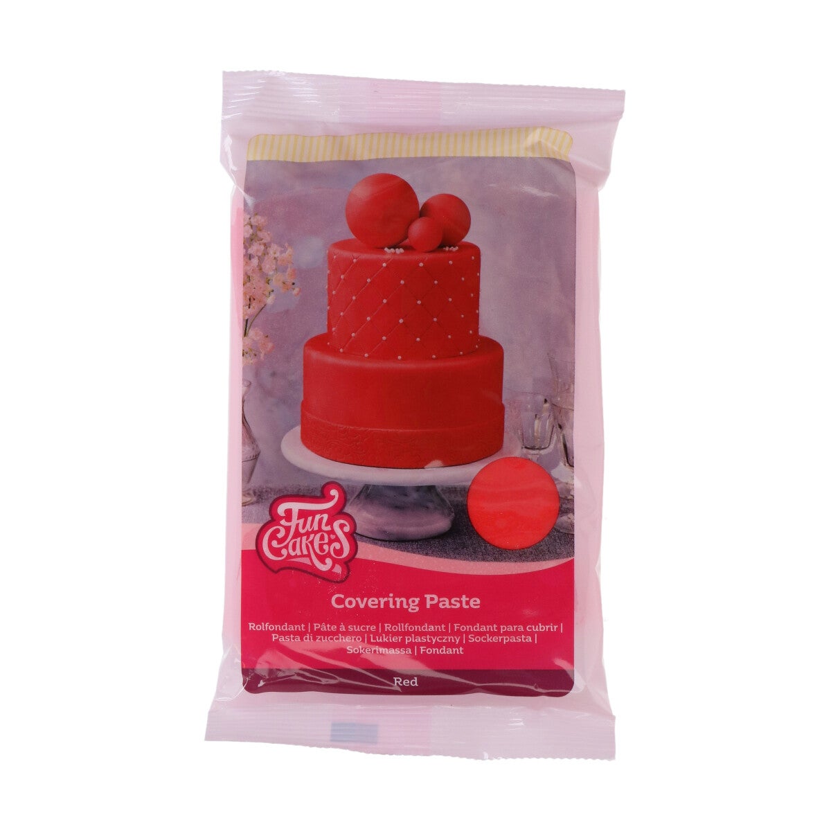 FunCakes Pâte à Sucre Covering Paste Red 500g