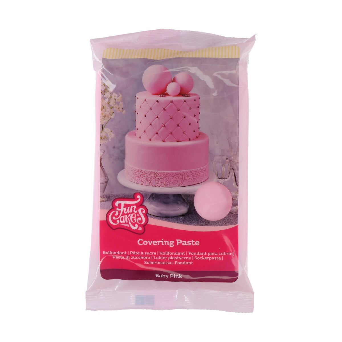 FunCakes Pâte à Sucre Covering Paste Baby Pink 500g