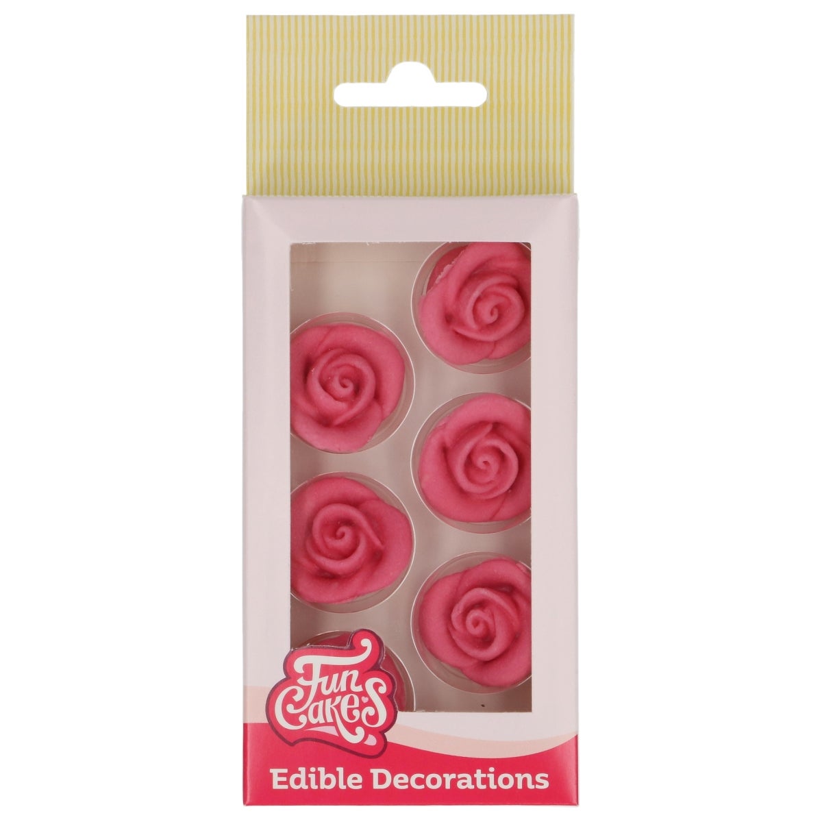 FunCakes Décorations en Pâte à Sucre Roses Rose set/6