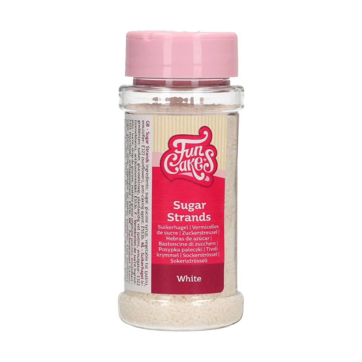 FunCakes Sugar Strands Blanches 80g