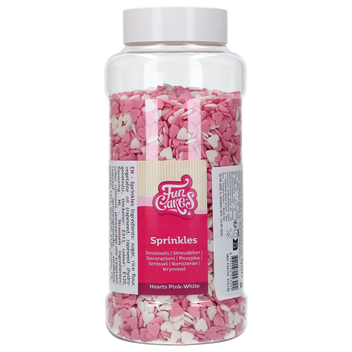 FunCakes Hearts Rose Blanc 550g