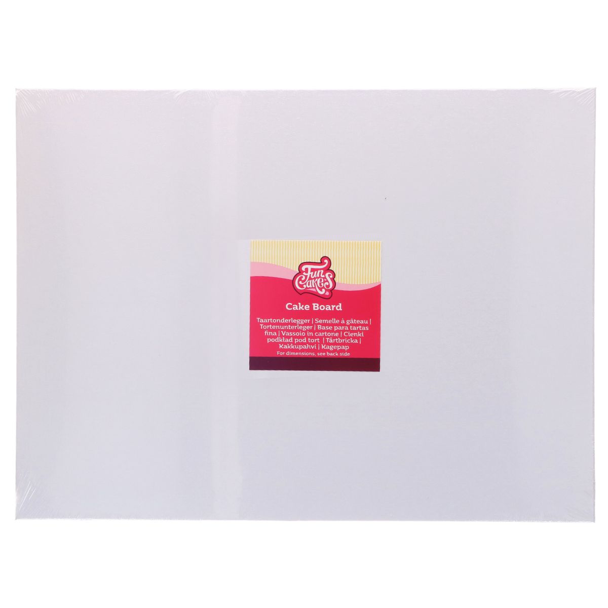 FunCakes Cake Board Rectangulaire Blanc 40x30cm