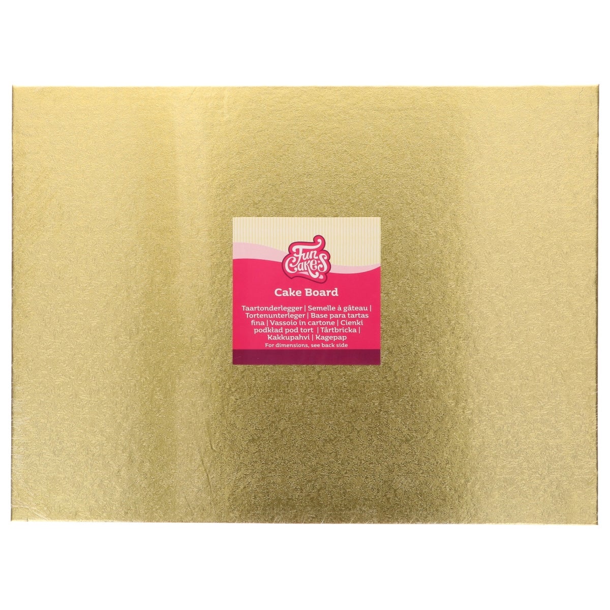 FunCakes Cake Board Rectangulaire Or 40x30cm