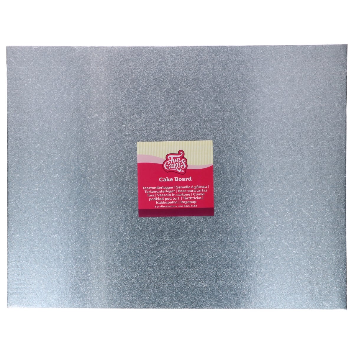 FunCakes Cake Board Rectangulaire Argent 45x35cm