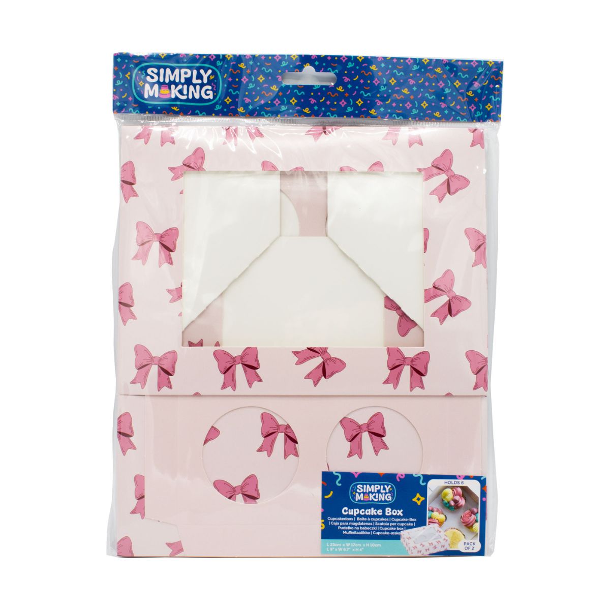 Simply Making Boîte à Cupcakes Pink Ribbons 6 pk/2