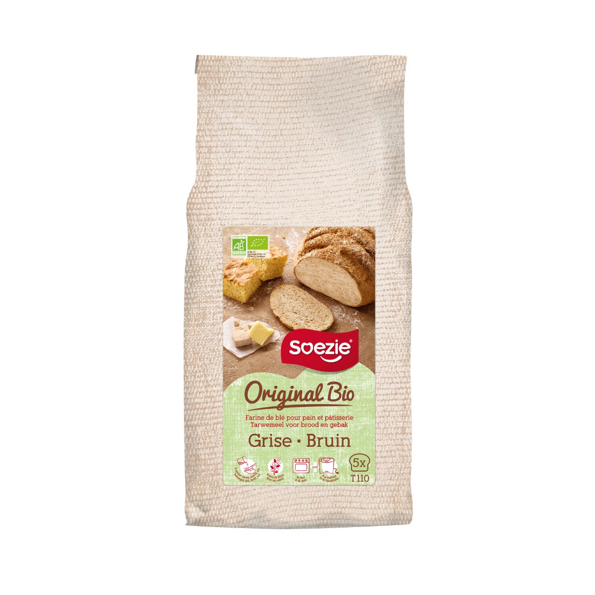 Soezie Original Farine de Blé Bio Brune T110 2,5kg