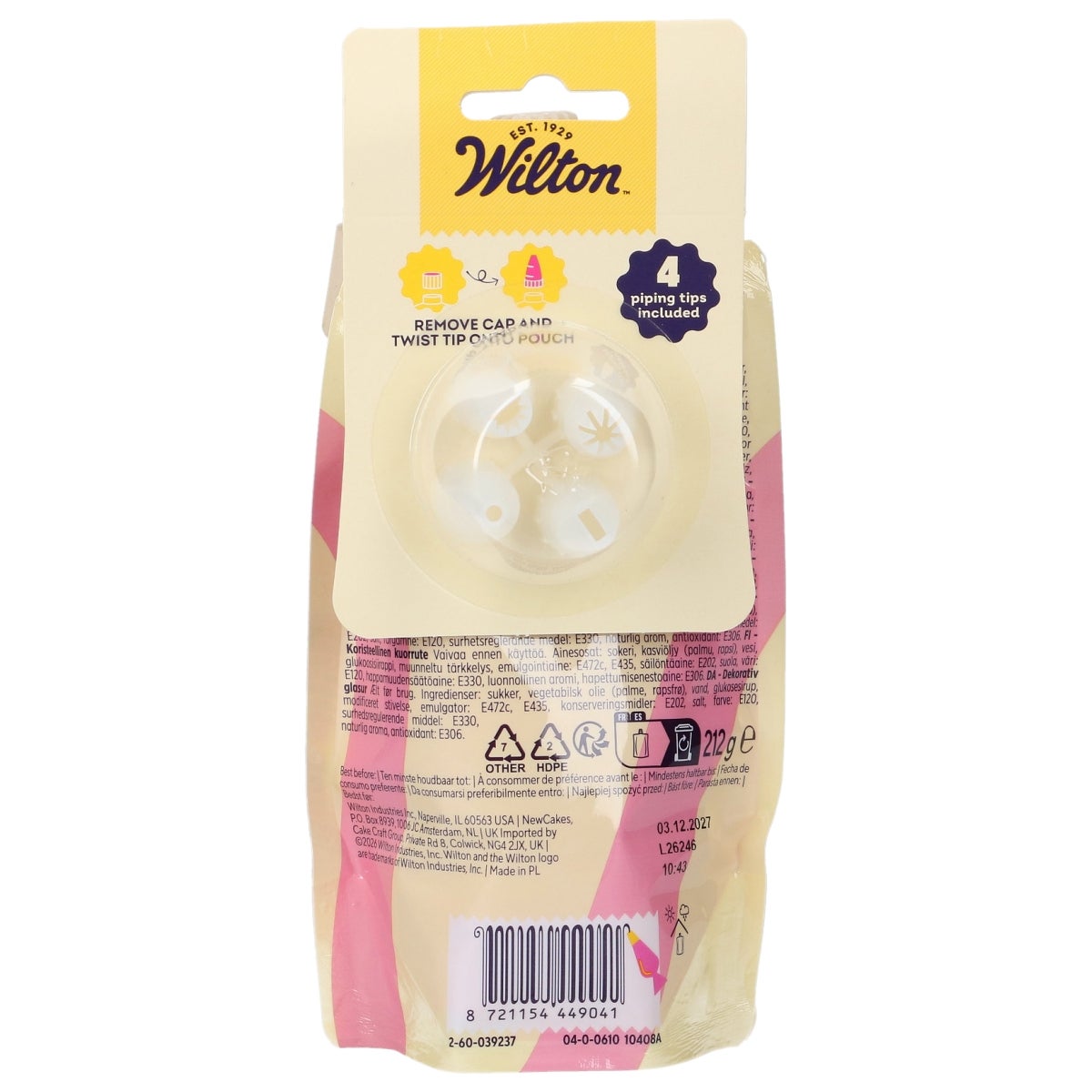 Wilton Glaçage Décoration Rose 212g