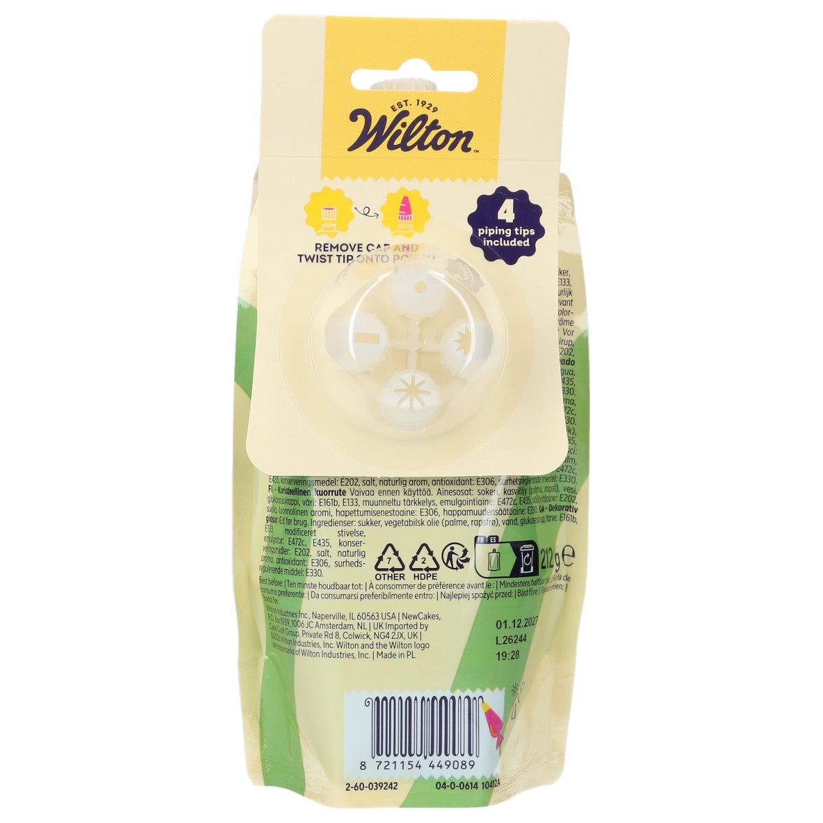 Wilton Glaçage Décoration Vert 212g