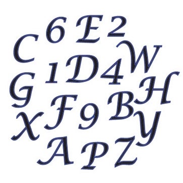 FMM Emporte-pièce Tappit Alphabet et Chiffres Majuscules Cursive