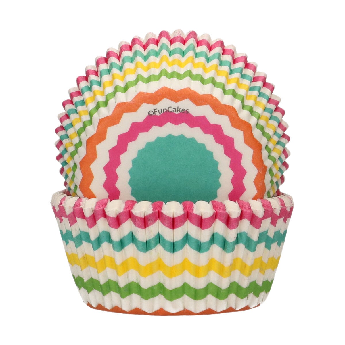 FunCakes Caissettess à cupcake Chevrons Colorés pk/48