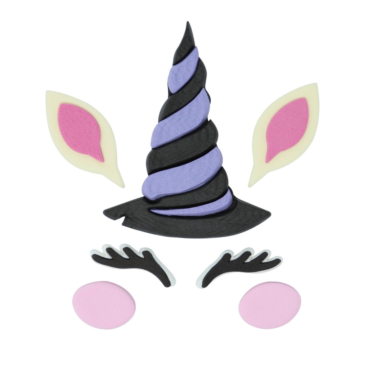 PME Halloween Décorations en Sucre pour Gâteau Visage de Licorne Sorcière set/7