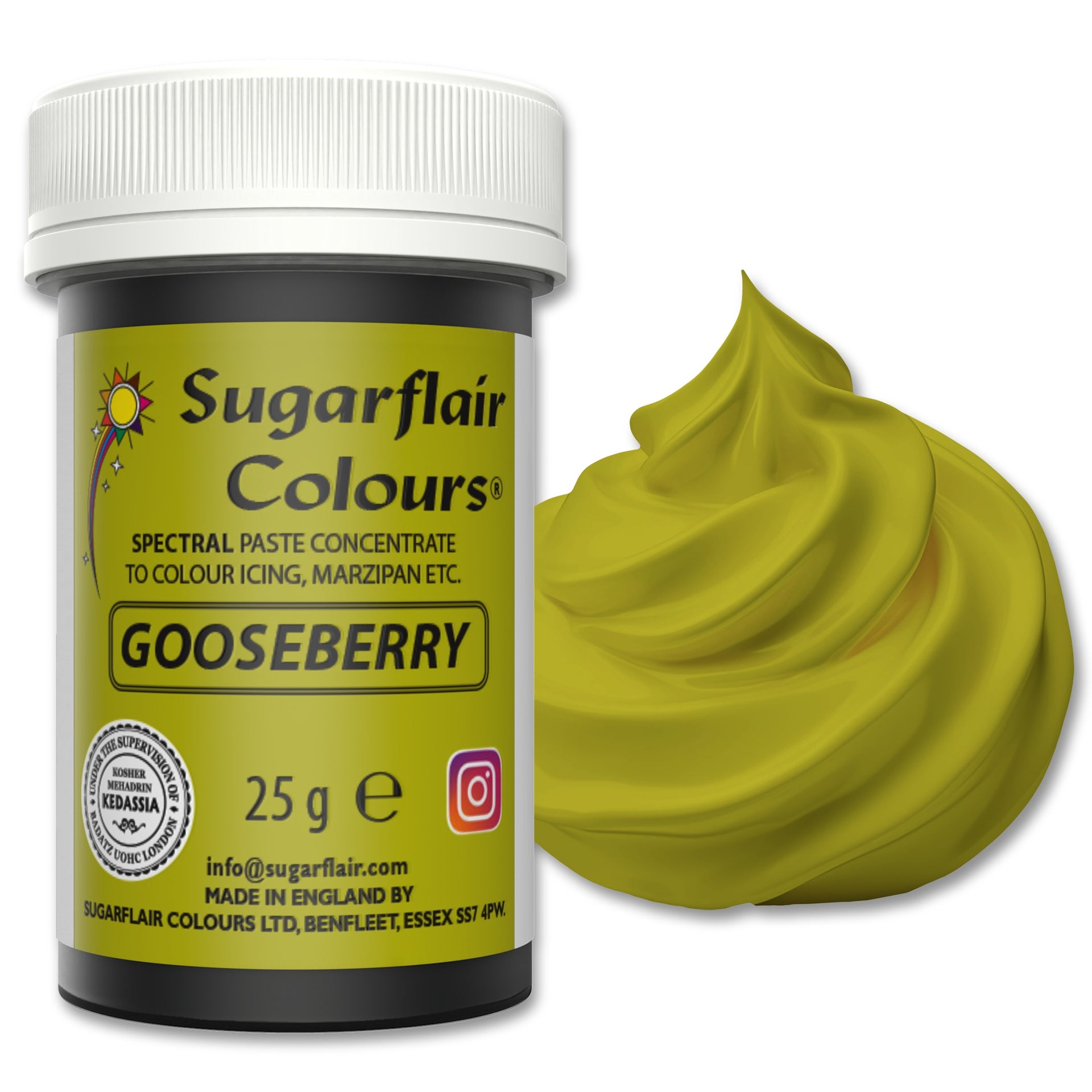 Sugarflair Paste Colour Gooseberry 25g