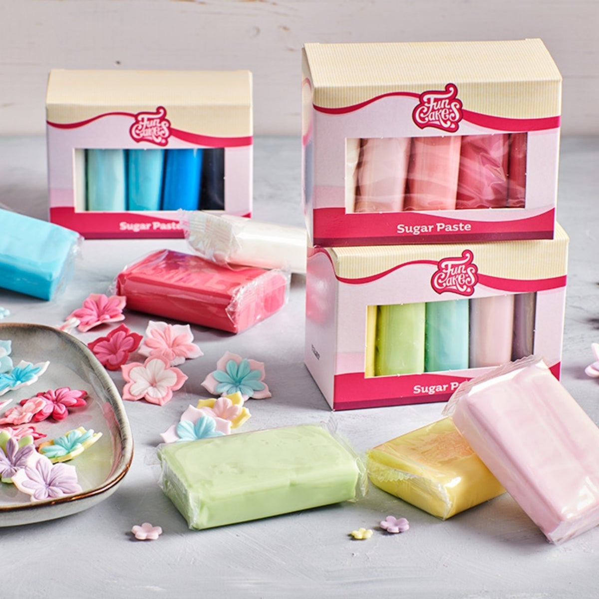 FunCakes Pâte à Sucre Multipack Palette Bleue 5x100g